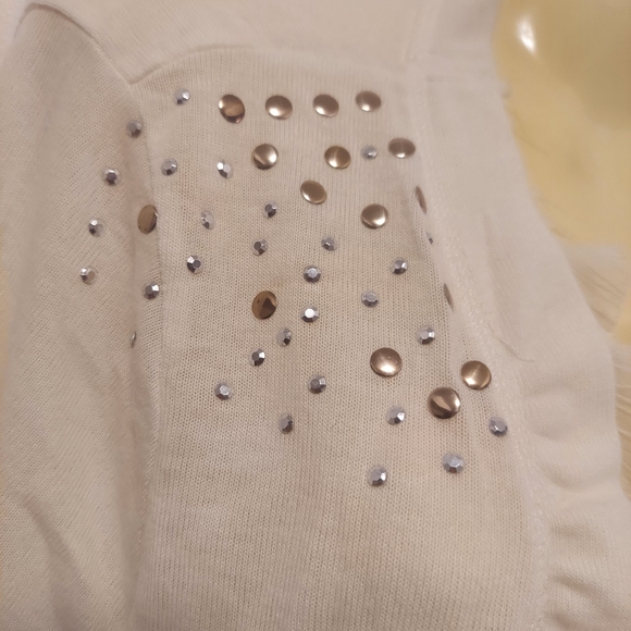 Poof Excellence Long Sleeve off white ruffle cardigan size 2x - Picture 4 of 9